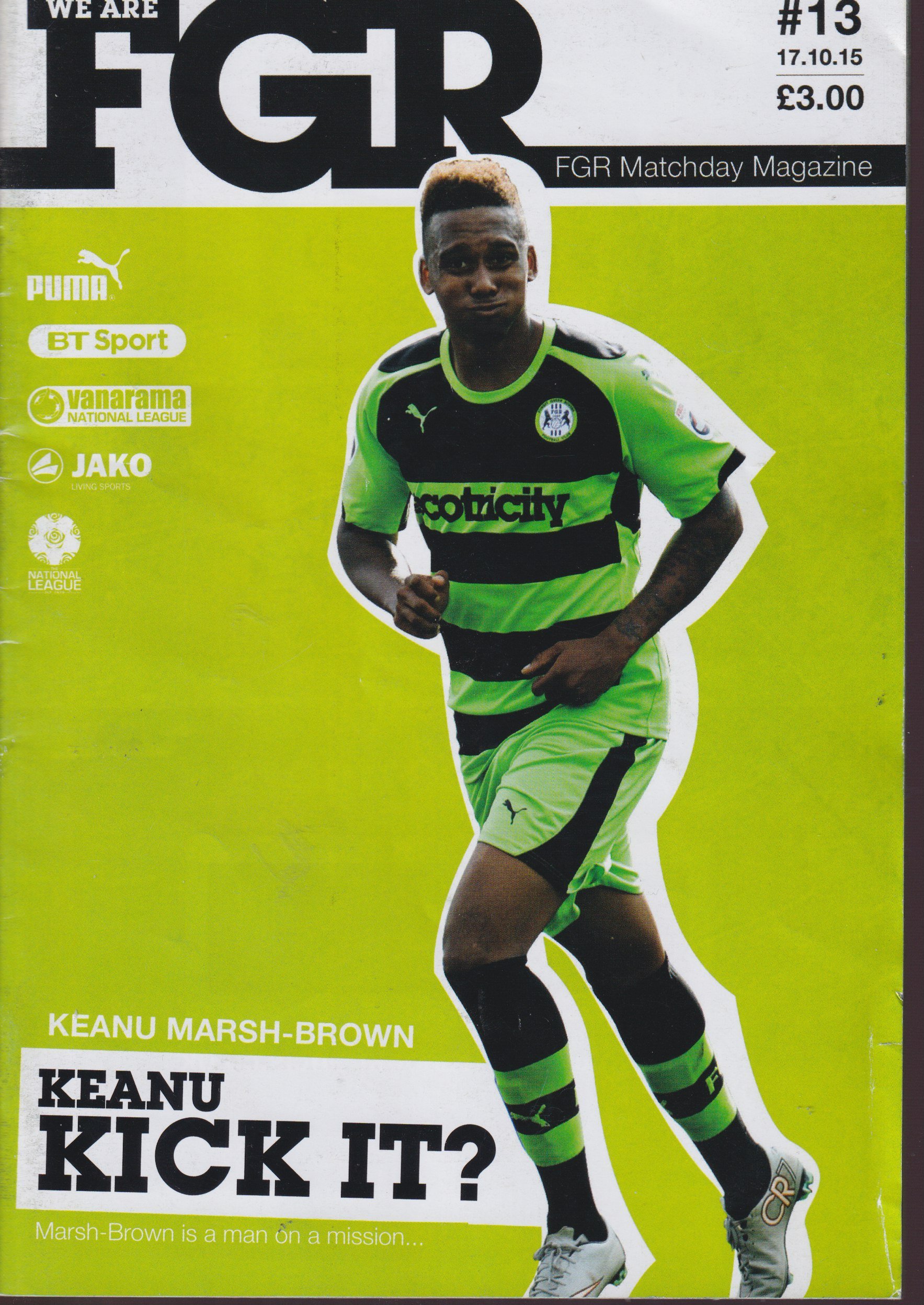 Forest Green Rovers v Tranmere Rovers match programme